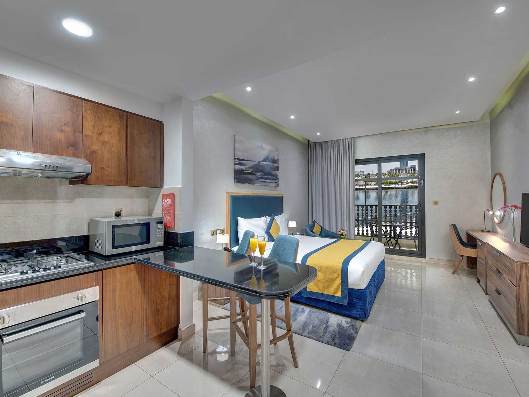 Kitchen at Suha Creek Hotel Apartments