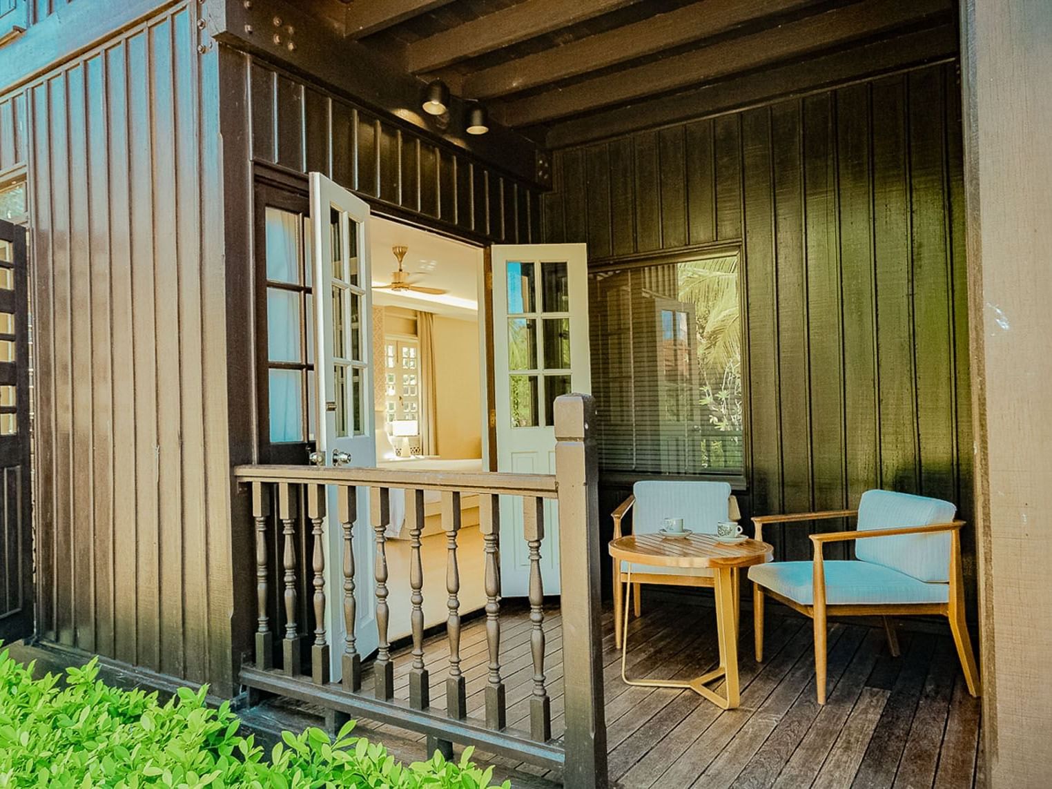 Balcony lounge in Garden Family Room at Pelangi Beach Resort