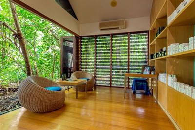 Lounge area in Aqua Soul Spa at Heron Island Resort