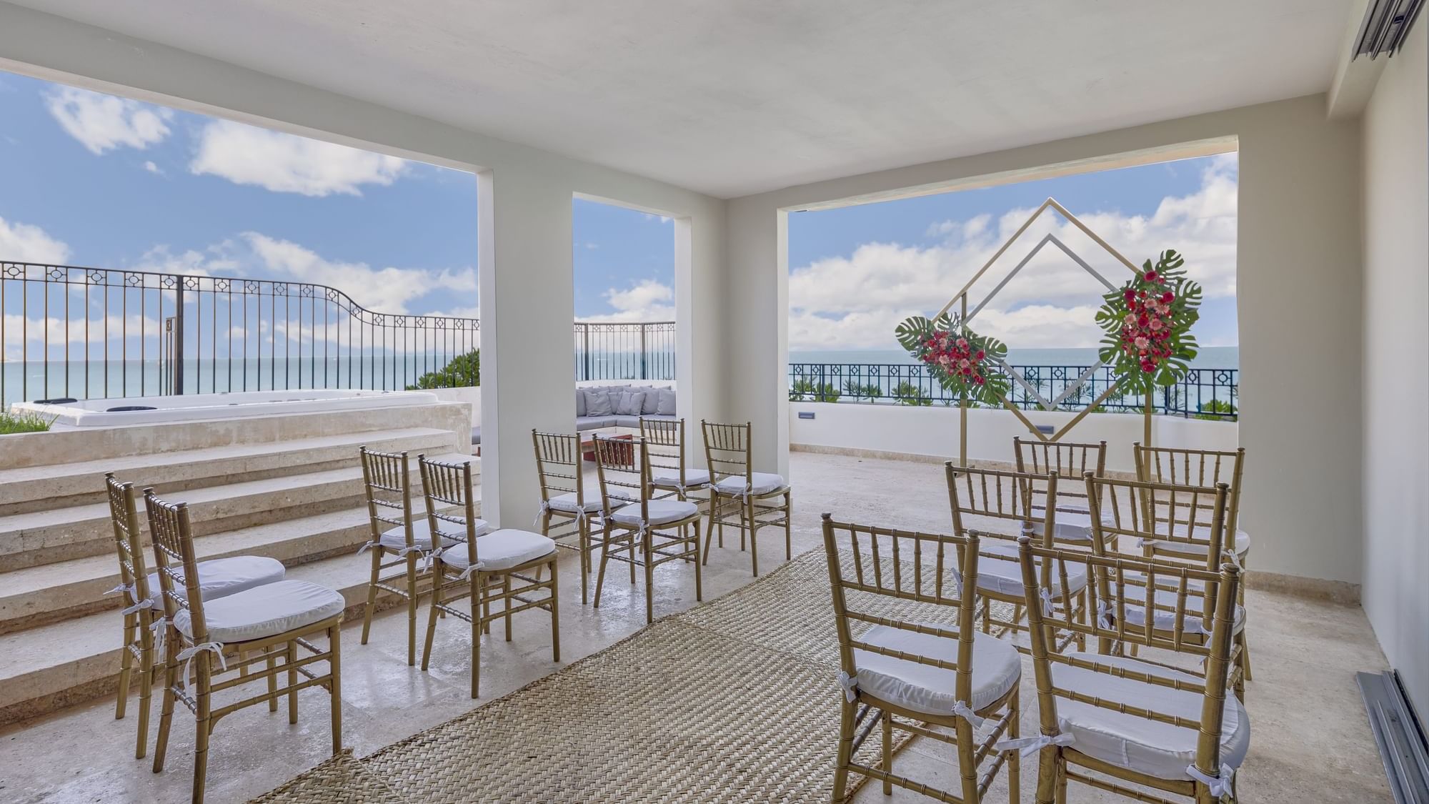 Chairs arranged for wedding, Fiesta Americana Hotels