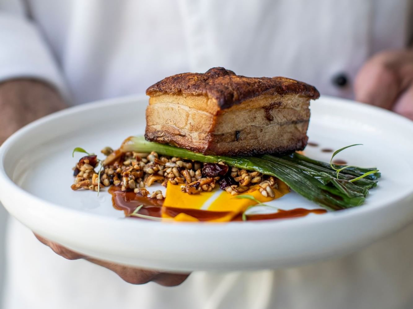 Close up of dishes served at Novotel Melbourne on Collin