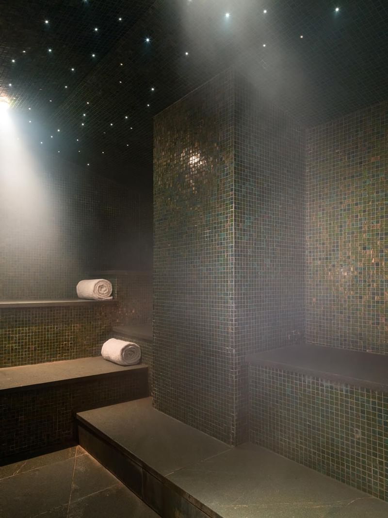 A Steam room in May Fair Spa at The May Fair Hotel London