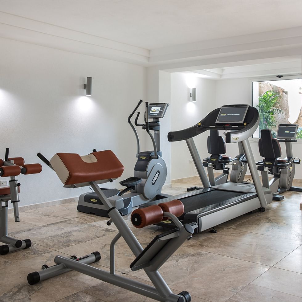 Treadmills & machines in the gym at Falkensteiner Hotels