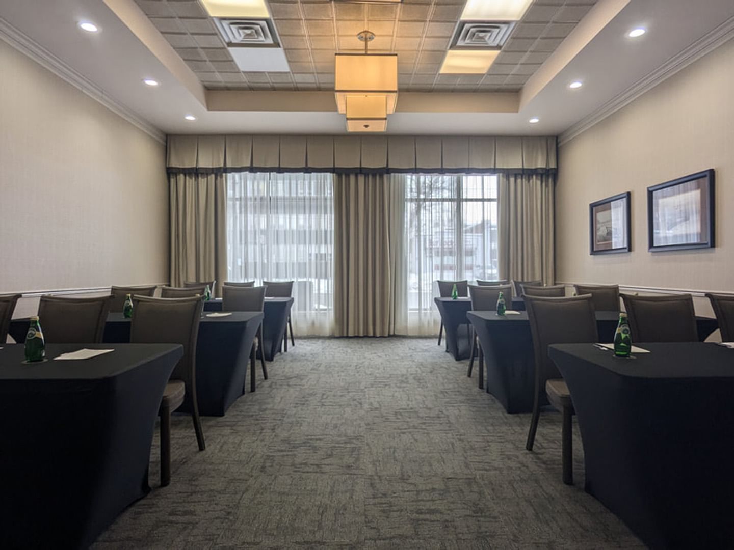 The spacious Birch meeting room at The Park Hotel London, arranged for a business conference
