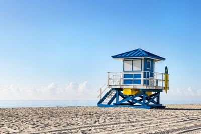 A lifeguard station on the beach at Costa Beach Resort