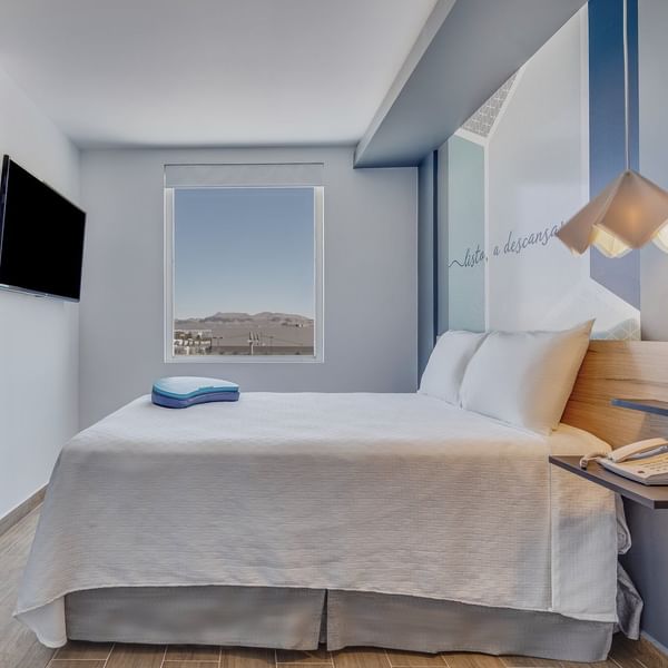 Accessible Room with a double bed & TV at One Hotels