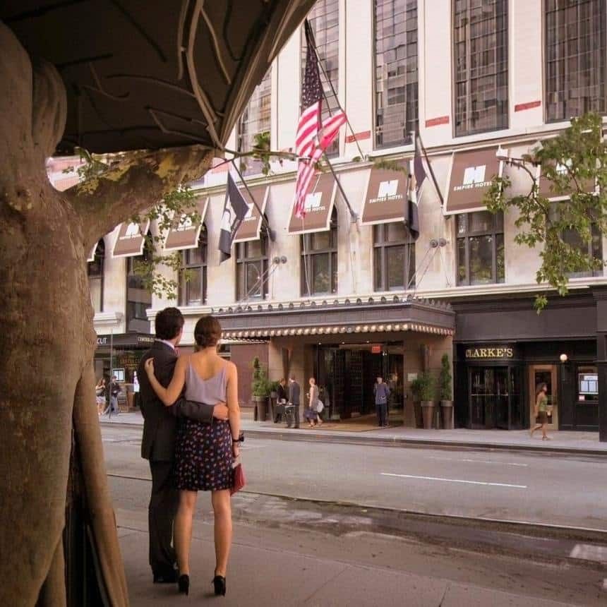 the empire hotel with chuck bass & blair waldorf