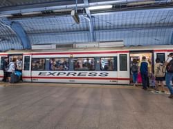 A train in The Makkasan Station near Chatrium Hotel Bangkok