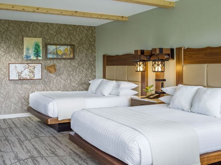 Interior of Premier View Double Queen Room at High Peaks Resort