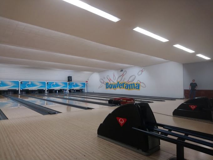 Interior of Bowlerama Bowling alley near Retro Suites Hotel
