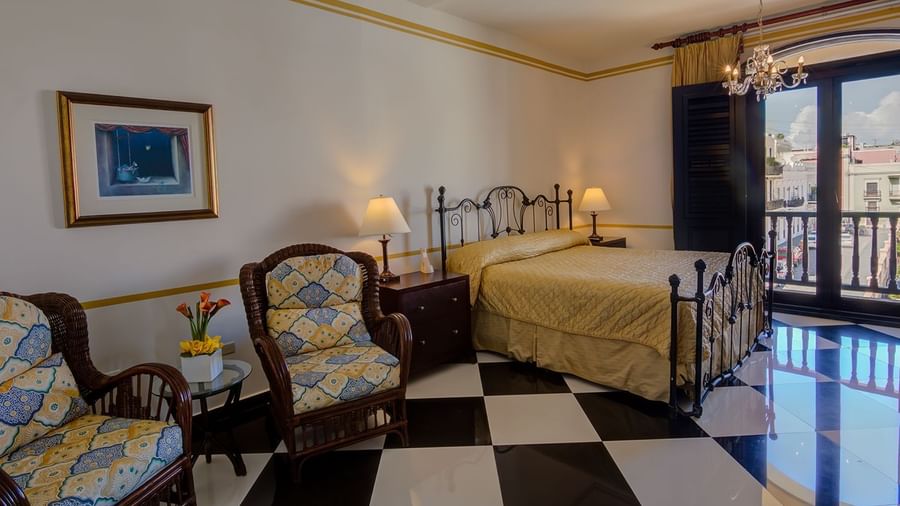 Interior of Pablo Casals Suite with lounge at Hotel El Convento