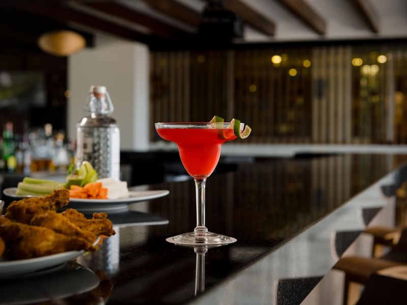 A cocktail served in Lobby bar at Fiesta Americana Hotels