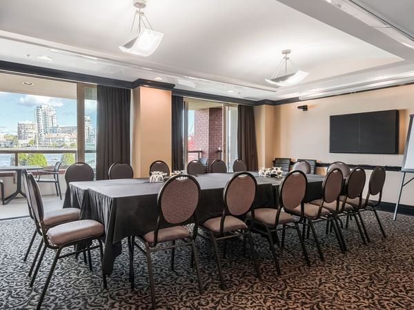 Table set up for meeting