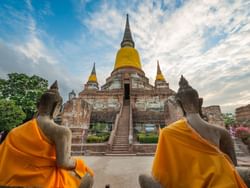 Aerial view of Wat Yai Chai Mongkhon near Hop Inn Hotel