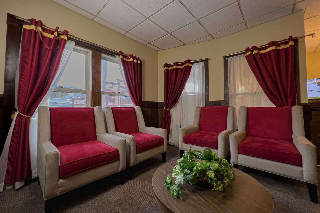 Chairs in lobby of The Downtown