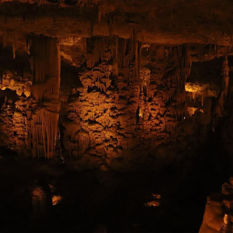 Inside of dimly lit Terra Mystica mine near Falkensteiner Hotel & Spa Carinzia