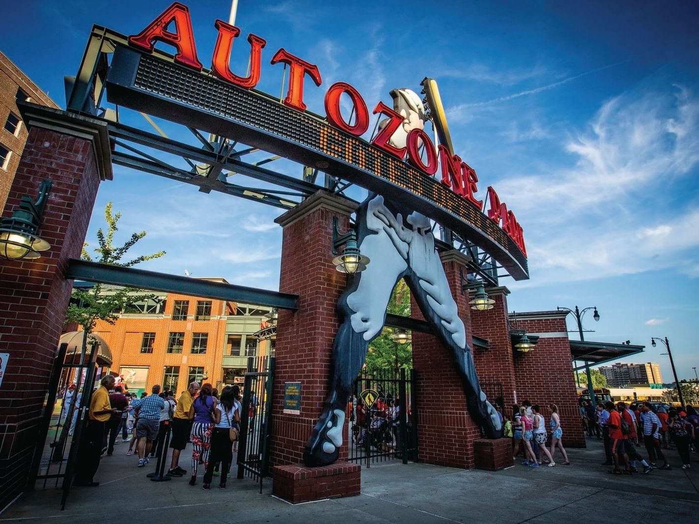 Exterior view of Autozone Park near The Peabody Memphis