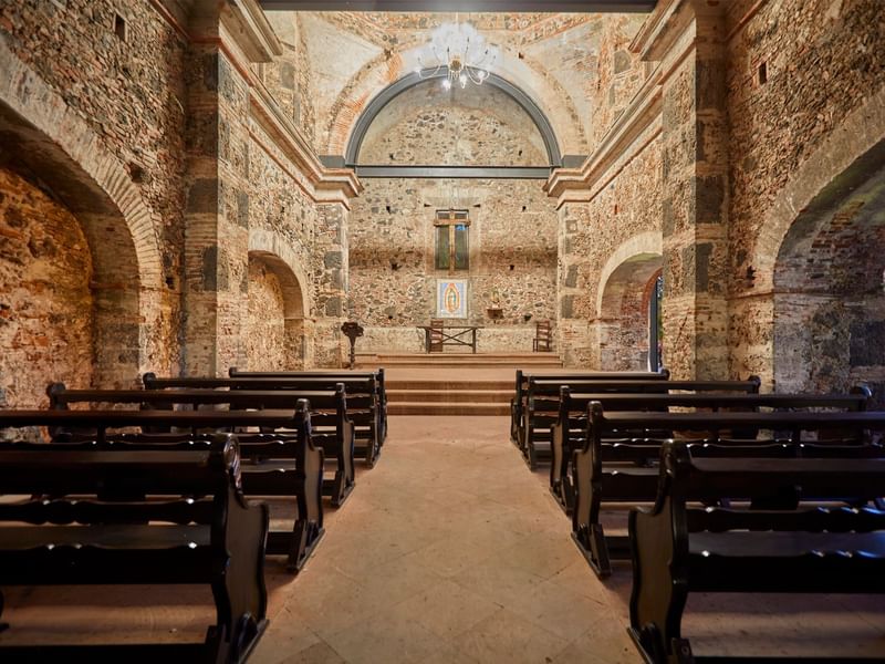 Interior & decor of a historic Church at Fiesta Americana