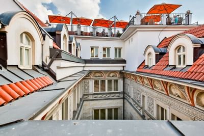 Courtyard at Aria Hotel in Prague