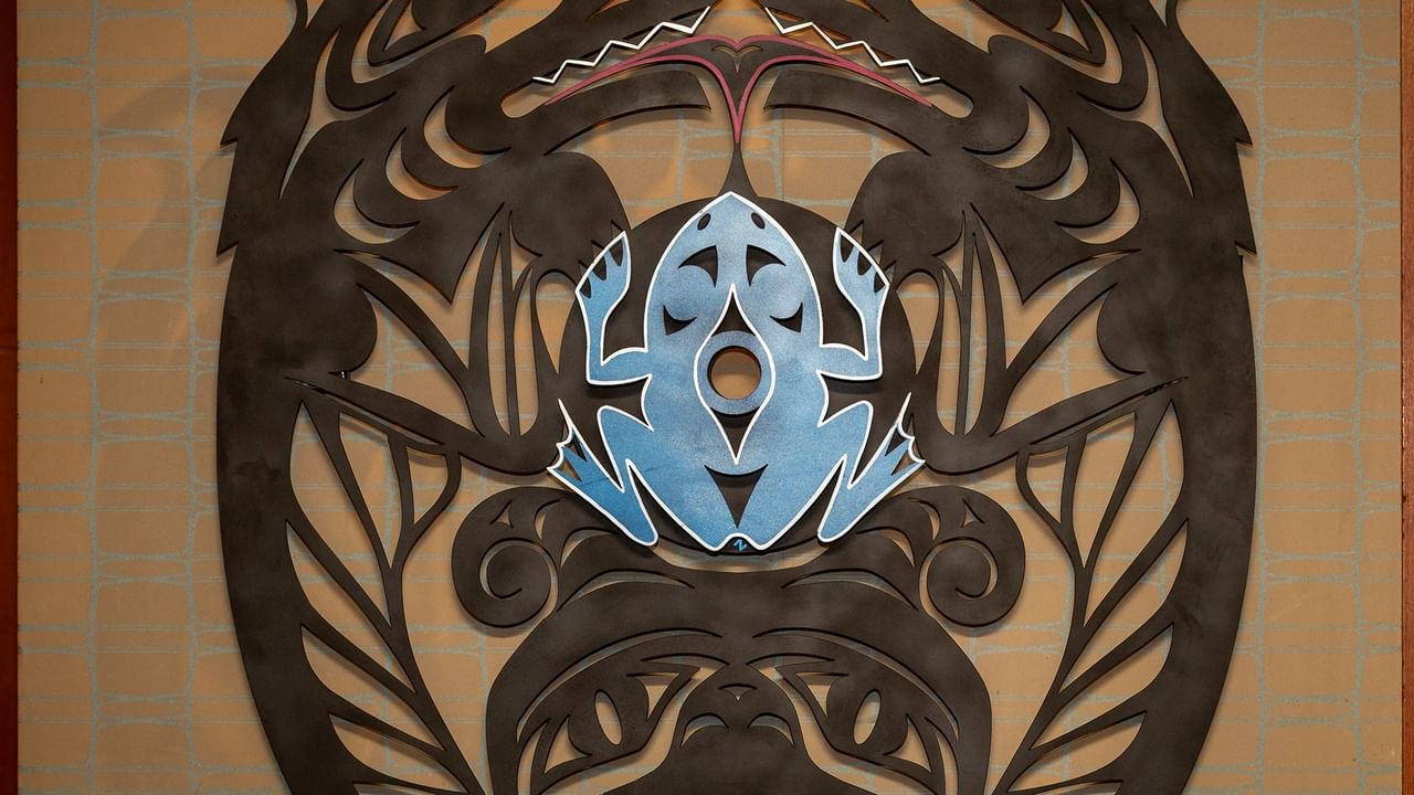 Indigenous art in the hotel lobby