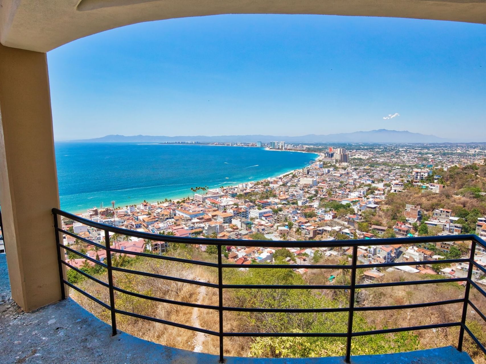 Ocean and city view from Mirador de la Cruz near Plaza Pelicanos Grand Beach Resort