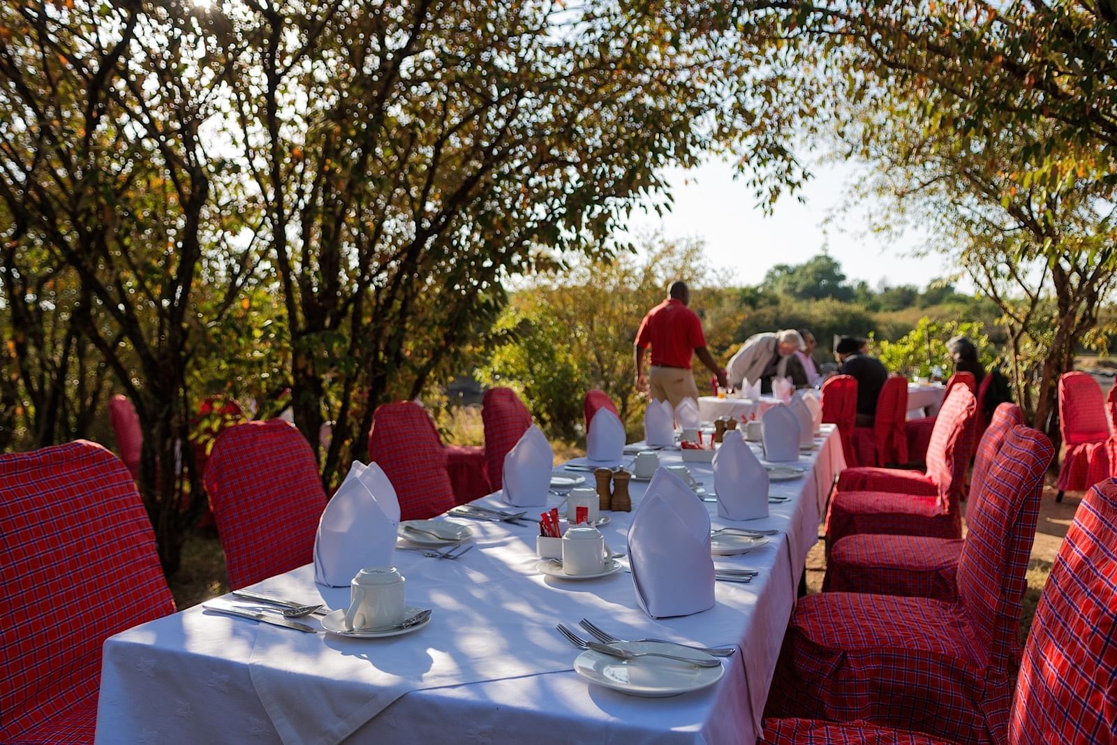Elegant table setting for events at Mara Serena Safari Lodge