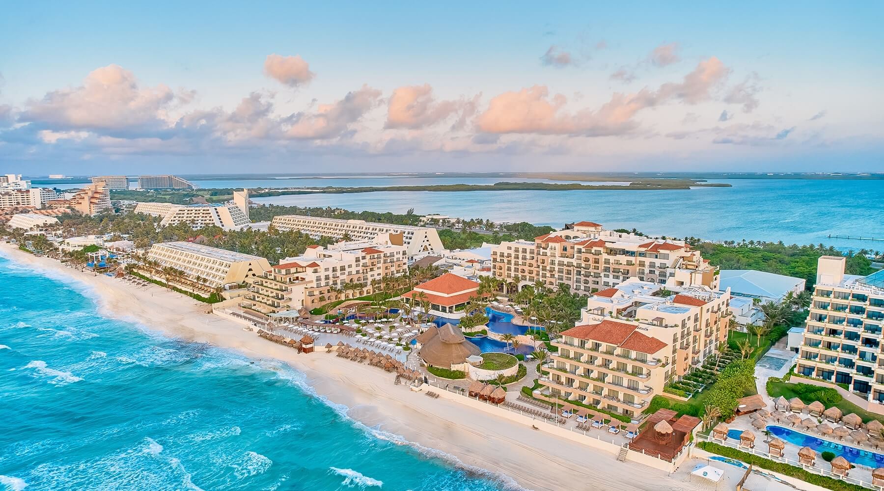 Beachfront view of Fiesta Americana Condesa Cancun