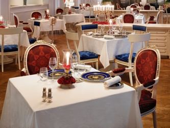 Table setup in Vanitas Restaurant at Palazzo Versace Dubai