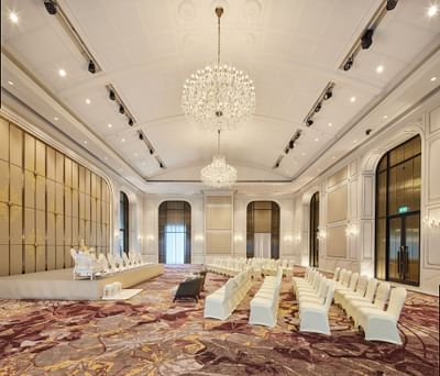 Conference-style set-up in a function room at Eastin Grand Hotel Phayathai