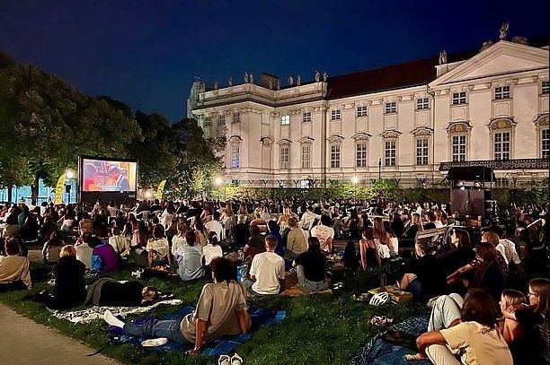 Popular open air cinema offering free summer film nights with international movies and classics at changing locations across Vienna in a relaxed outdoor setting.