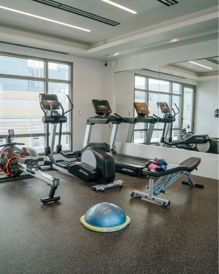 Picture of the fitness center / gym located in our rooftop space