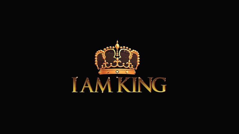 Gold jeweled crown icon above bold text reading I AM KING on a black background at Eureka Casino Resort