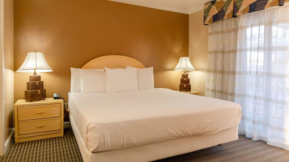 Bedroom of One-Bedroom Accessible Suite at Brigantine Beach
