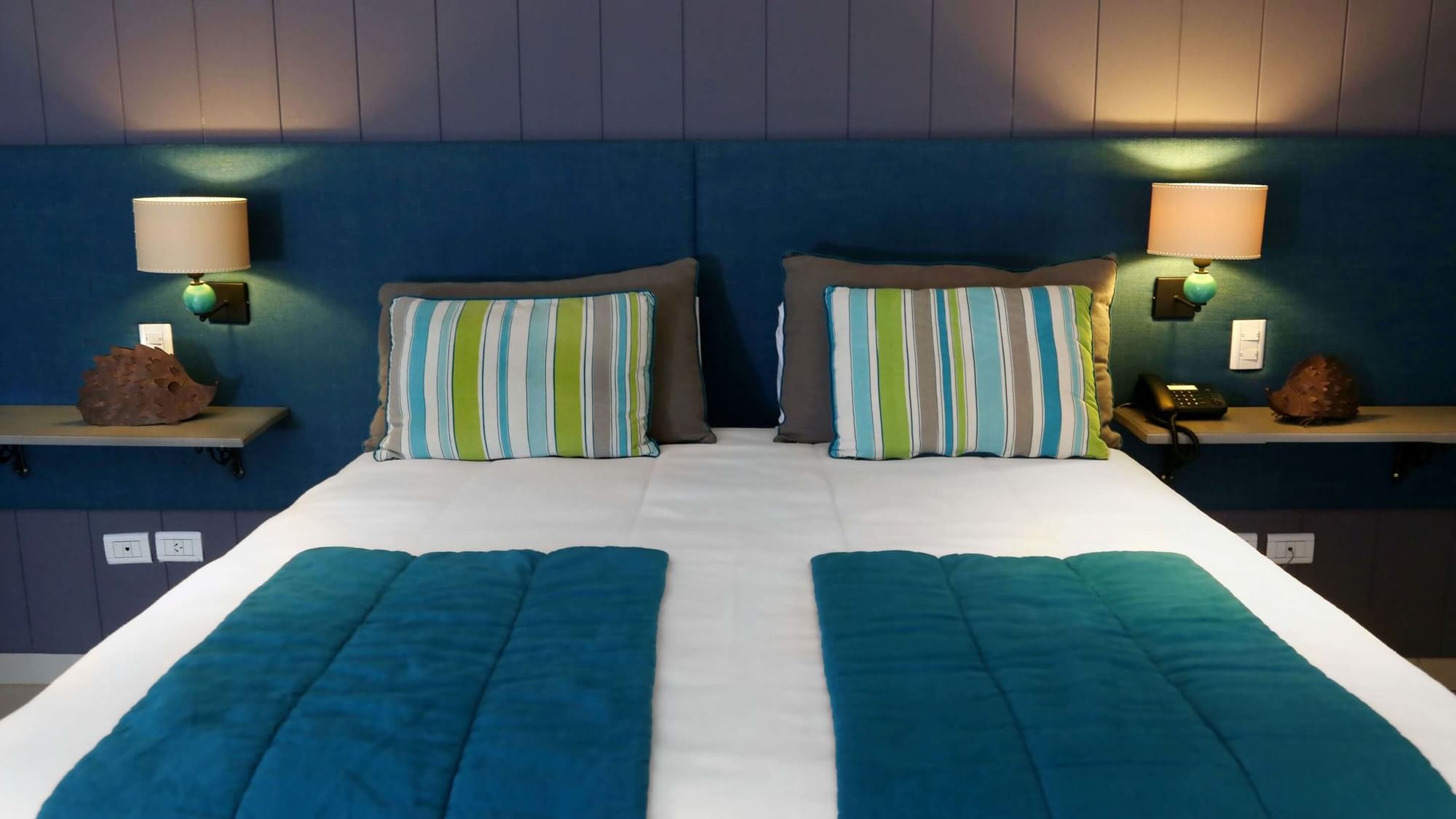 Double bed arrangement in Family Suite at DOT Hotels