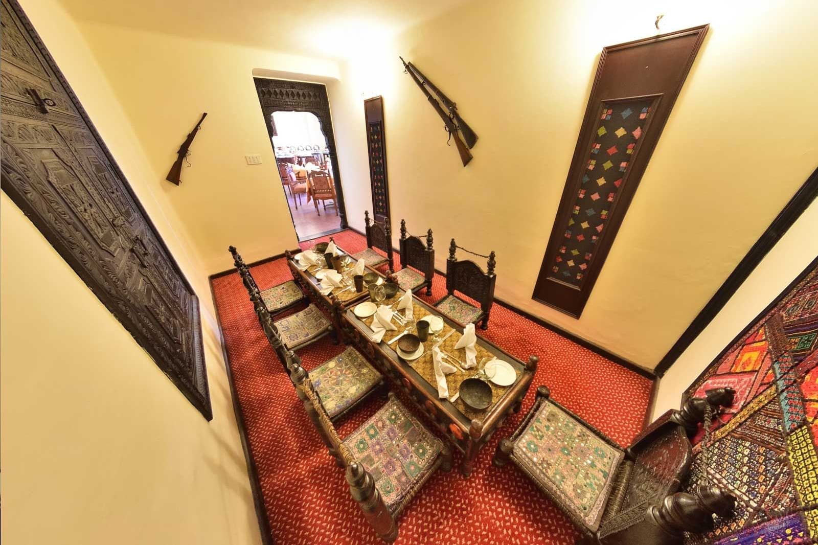 Private dining area in Suvastu Restaurant at Swat Serena Hotel