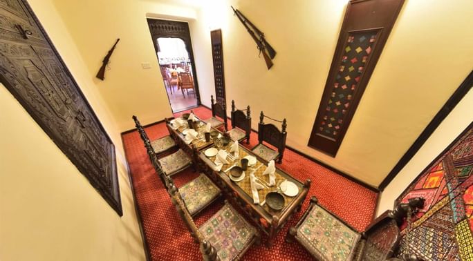 Private dining area in Suvastu Restaurant at Swat Serena Hotel