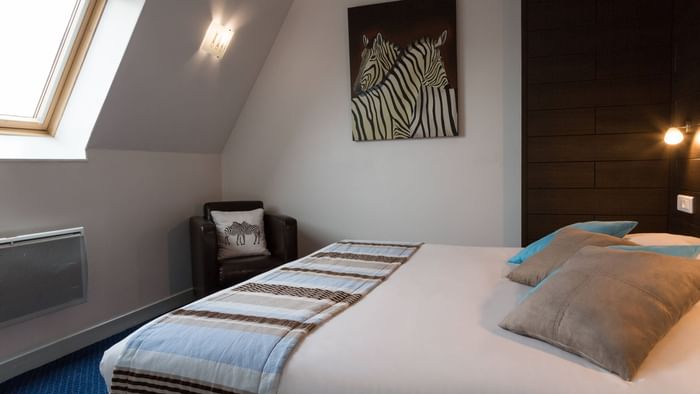 Interior of the Double bedroom at Hotel du Chateau