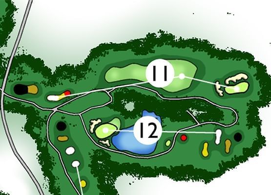 Sketch of 11th & 12th holes of a golf course at Chatrium Resort