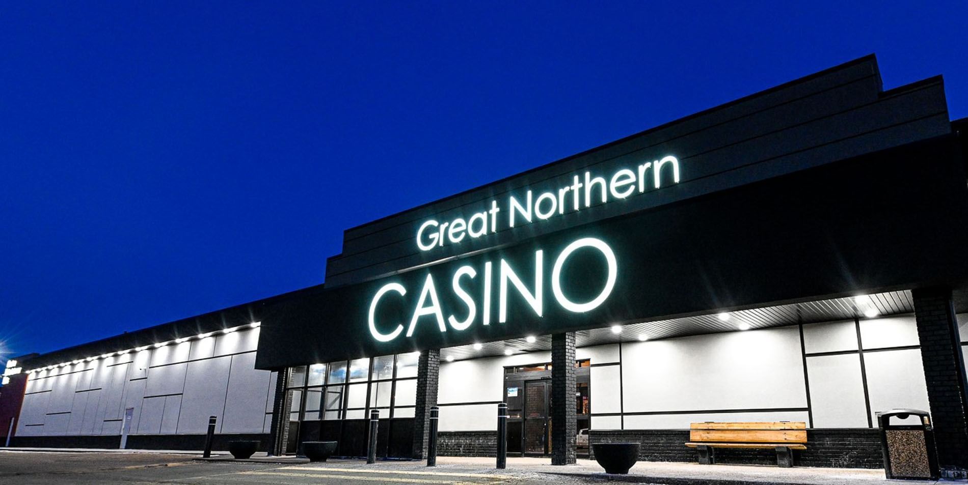 Exterior view of Great Northern Casino Platinum Lounge restaurant at Encore Suites Grande Prairie