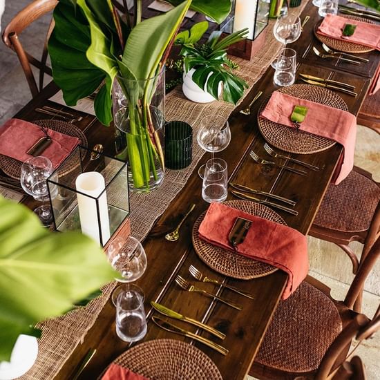 Arranged tables at Pullman Palm Cove Sea Temple Resort & Spa