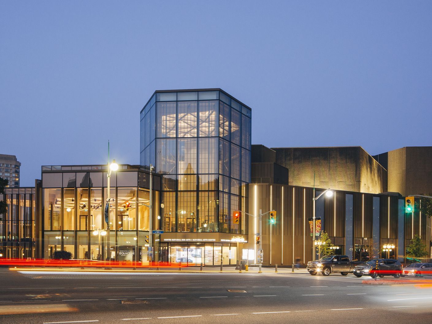glass exterior of national arts centre