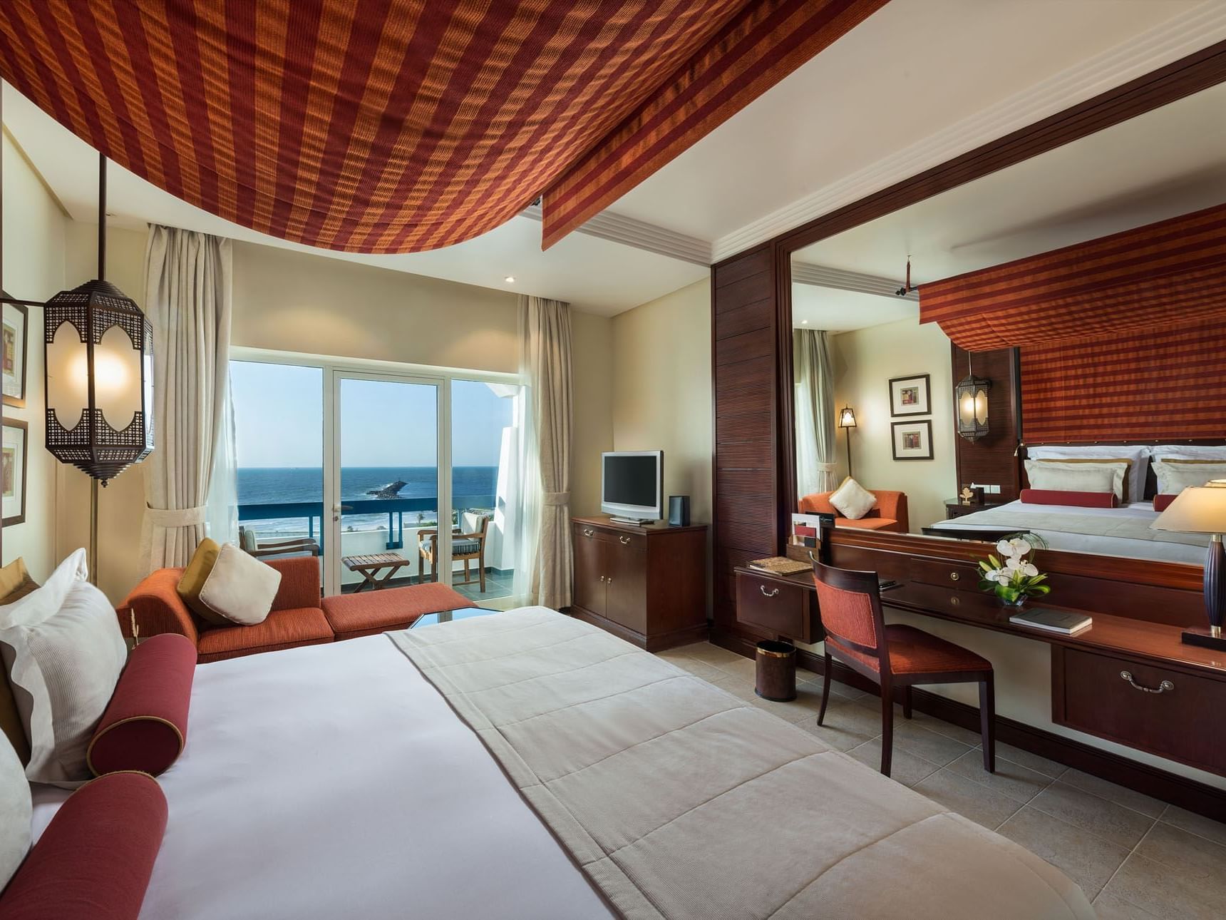 Interior view of Sea view deluxe room at Ajman Hotel