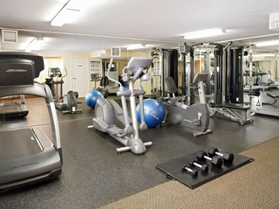 Dumbells, Cardio training equipment & machines in Fitness Center at Varscona Hotel on Whyte