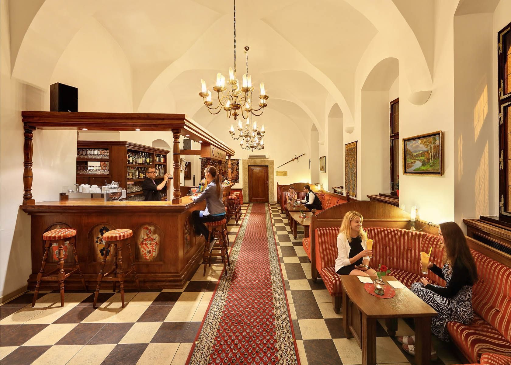 Lobby Bar Hotel Ruze, Český Krumlov, Czech Republic