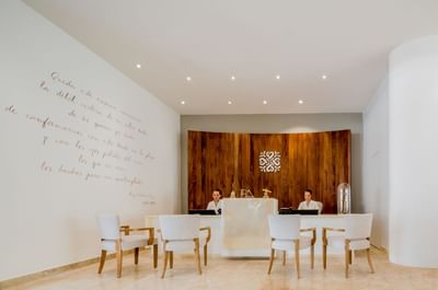 Elegant interior of reception area at Villa Premiere Boutique Hotel & Romantic Getaway