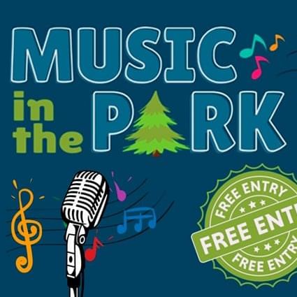 Event poster of Music in the Park at Fairmont Hot Springs Resort
