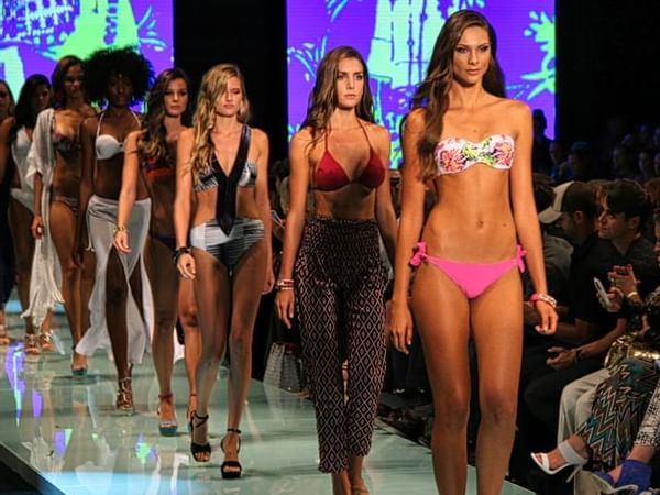 Models on runway