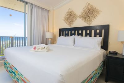 Interior of a room with king bed at Holiday Inn Montego Bay
