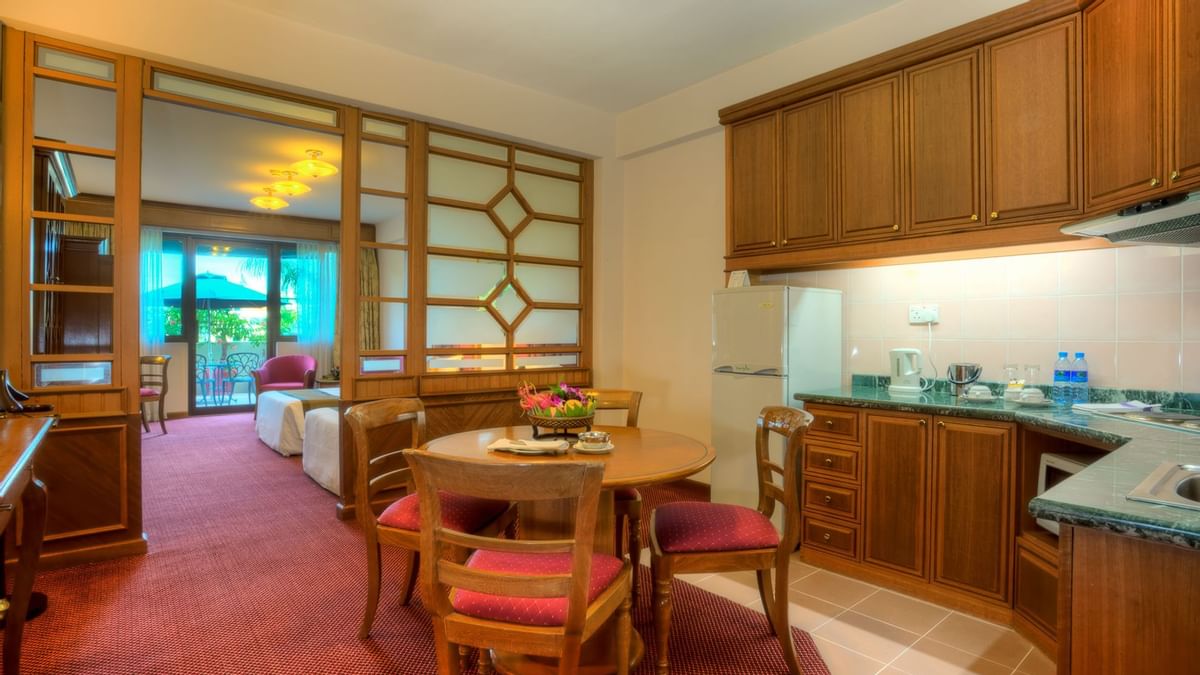 Twin beds, work space and a single sofa in Premier Twin Room at Sunway Hotel Seberang Jaya