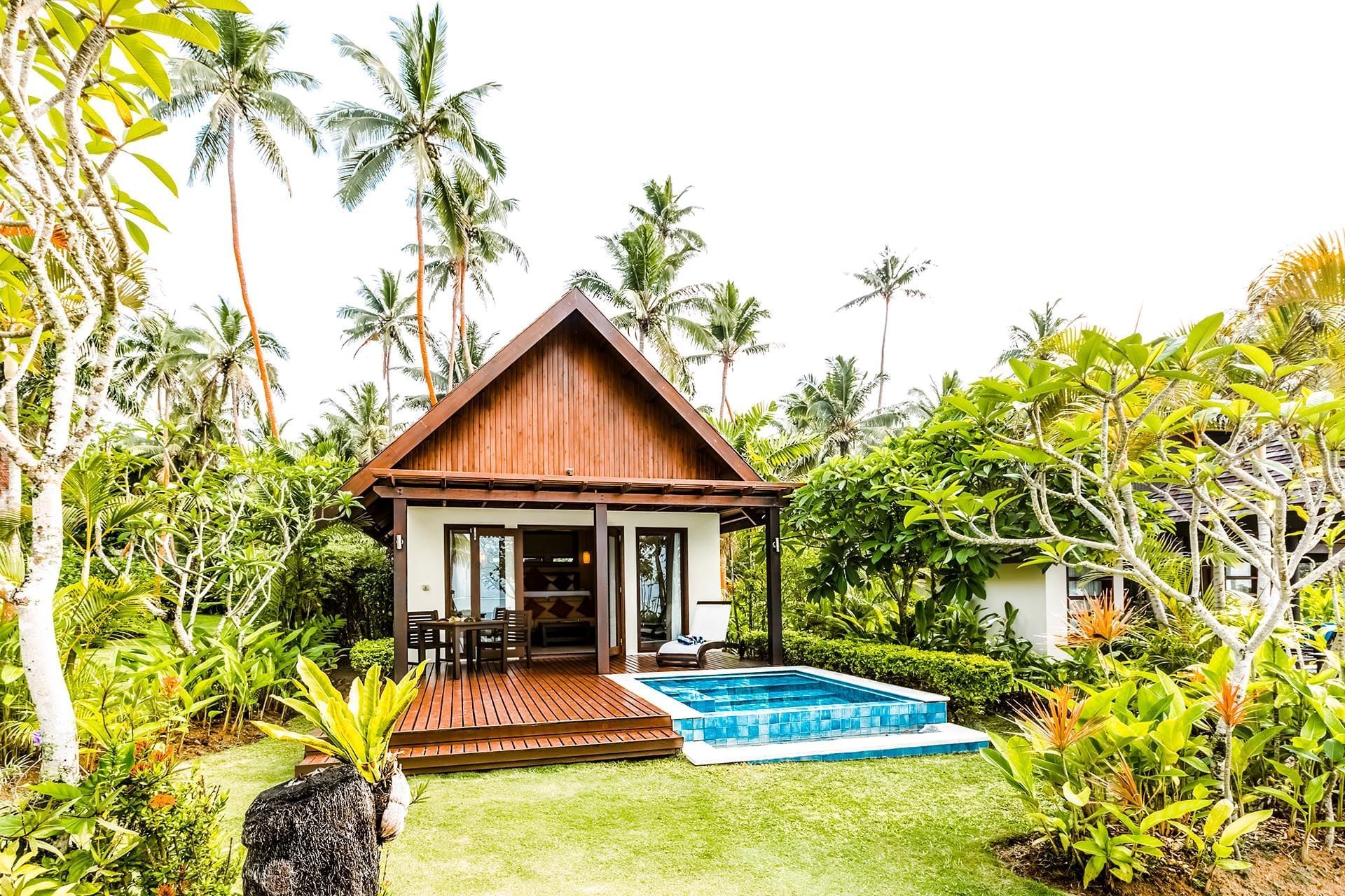 Exterior of Beach Front Bure with Plunge Pools at Tambua Sands